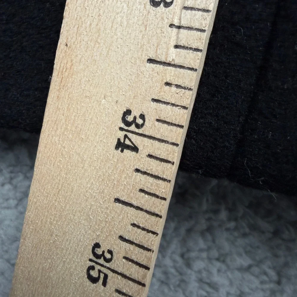 J.Crew Wool Coat Womens S Black Button Front Mid-Length Waist Tab Peacoat - Picture 8 of 11
